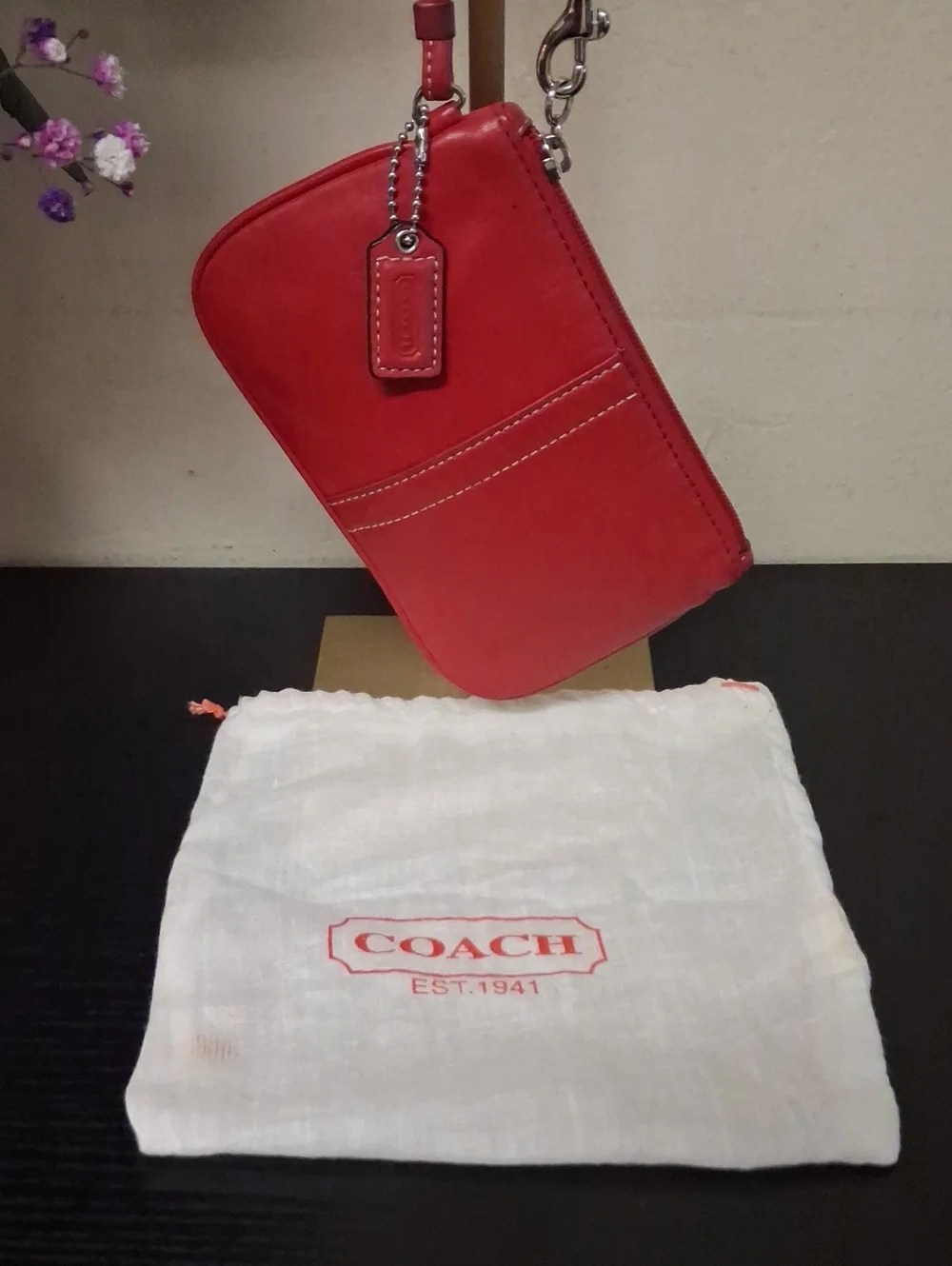 Coach Rare Vintage Raspberry Wristlet